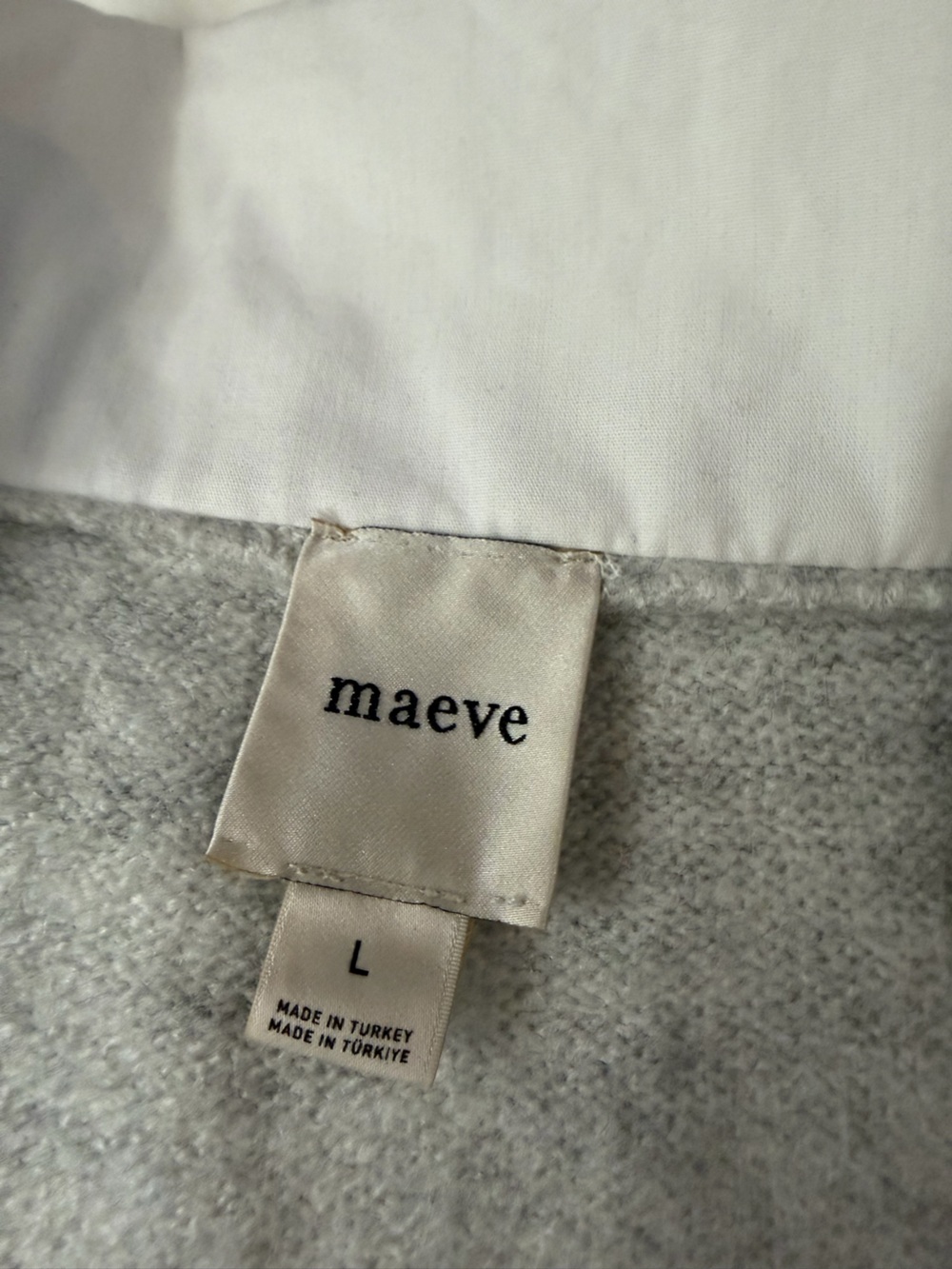 NWOT ANTHROPOLOGIE MAEVE Embroidered V-Neck Sweater CATS Grey L - Picture 8 of 15
